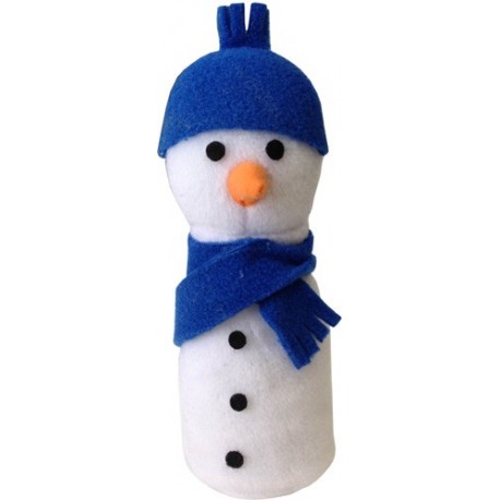 This snowman isn't too cold for your kitty.