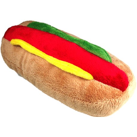 hot dog plush dog toy